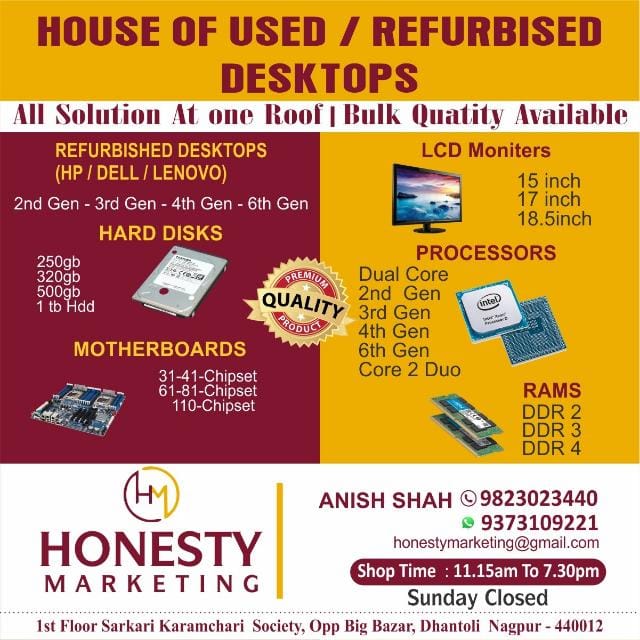 REFURBISHED DESKTOPS & LAPTOPS 